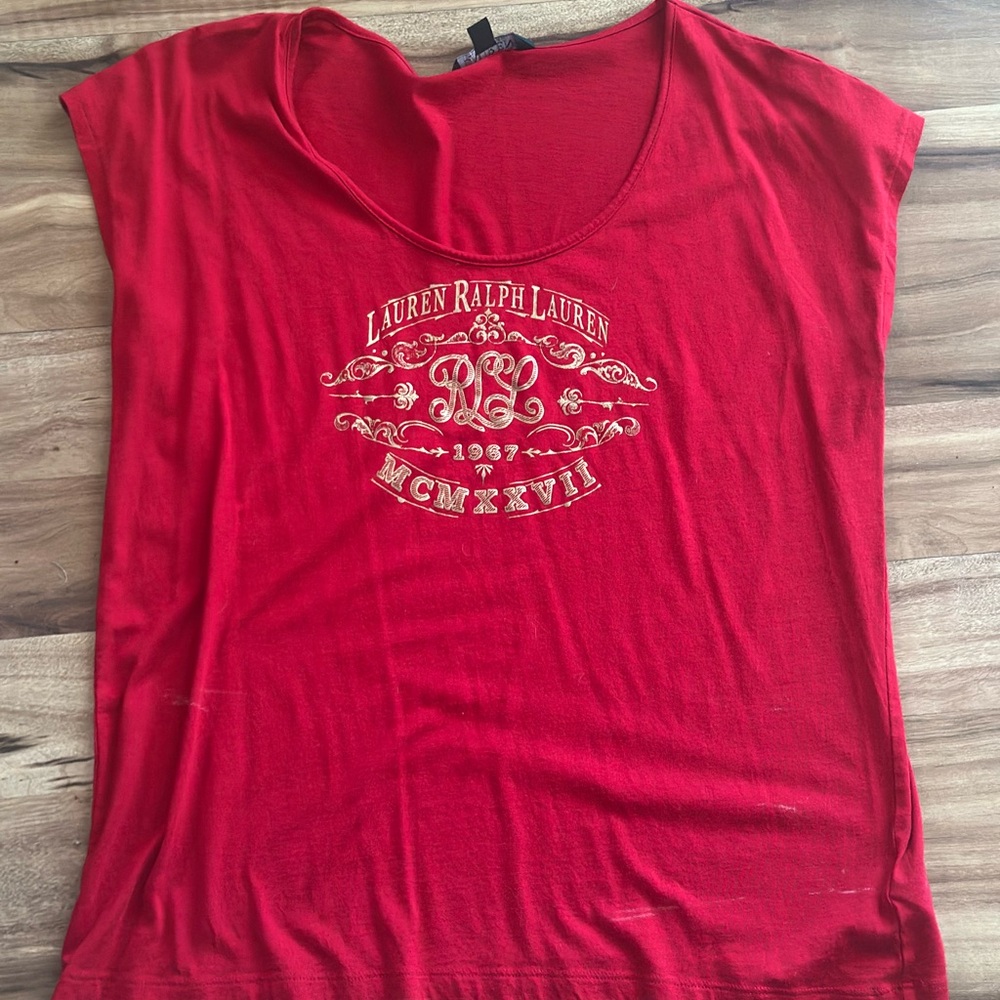 Lauren Ralph Lauren Red Short Sleeve Tee